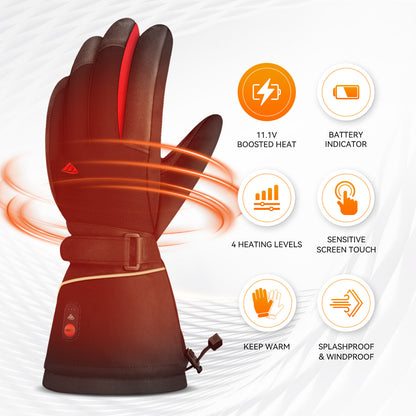Sabotheat Electric Heated Gloves with Rechargeable Battery for men women, 4 Heating Levels