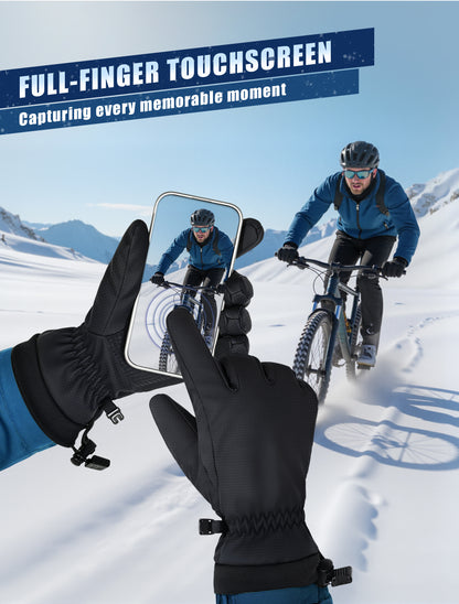 Sabotheat Winter Ski Gloves for Women Men, Windproof Thermal Warm Gloves with Touchscreen